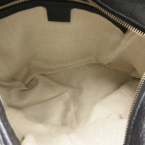 Gucci Shoulder Bag Calfskin Leather Black - Picture 5 of 10